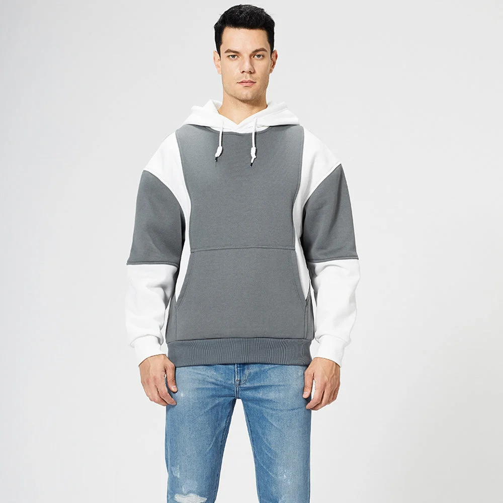 Smiledeer New Fashion Colorblock Men's Trendy Hoodie