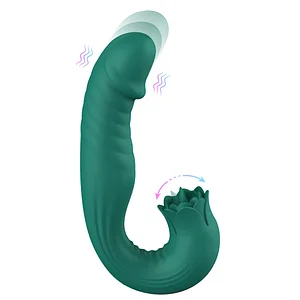 3 In 1 Wearable Vibrator G Spot Thrusting Dildo With 7 Thrusting Vibrating Tongue Licking Modes