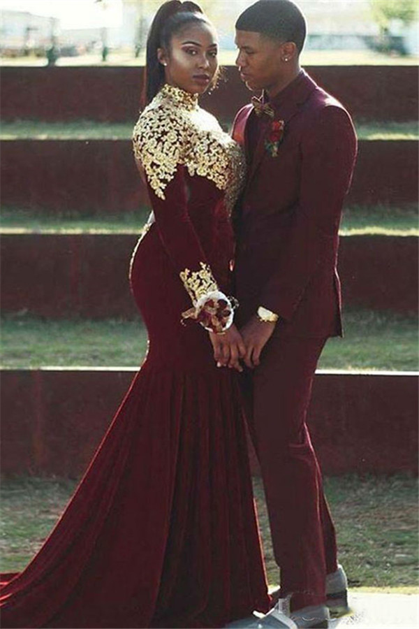 Bellasprom Modern Burgundy Prince Suit For Groom With Notched Lapel Bellasprom