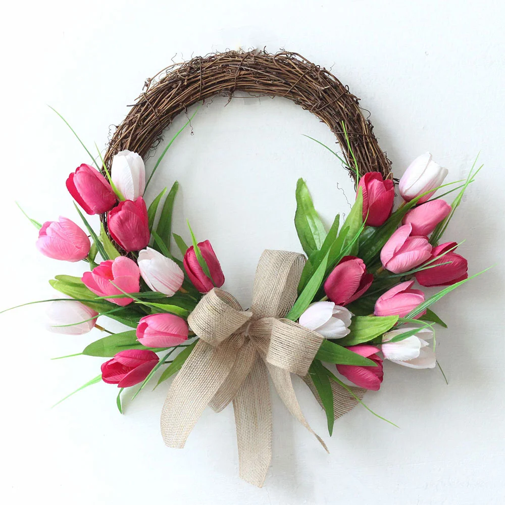 New holiday gift decoration simulation tulip rattan garland