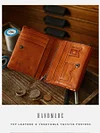 Vintage Genuine Leather Handmade Multi-Card Slot Demagnetizing Anti-theft Card Swiping Wallet