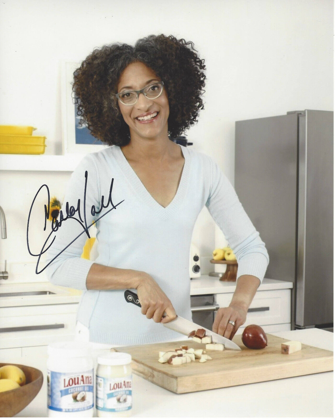 CARLA HALL SIGNED AUTHENTIC 8X10 Photo Poster painting C w/COA TV PERSONALITY CHEF TOP CHEF