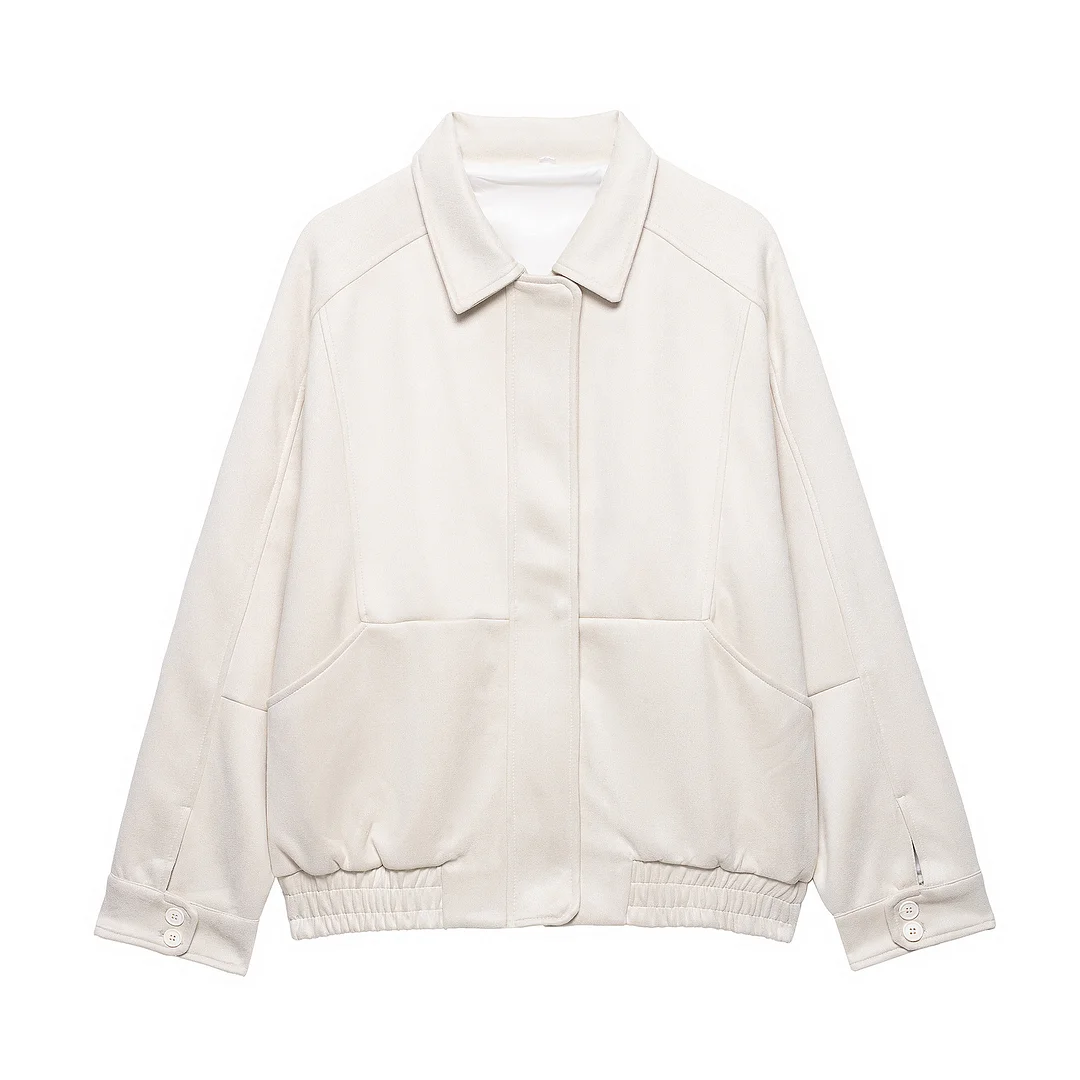 Nigikala Nigikala 2025 Fashion Clip Velvet Texture Loose Flying Jacket Women A6