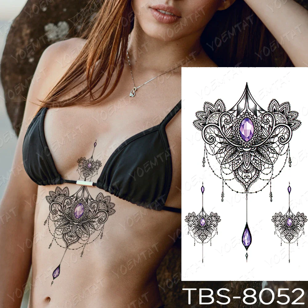 Sdrawing Temporary Tattoo Sticker Henna Mehndi Totem Flash Tatto Lotus Flower Hand Fingers Body Art Arm Fake Tatoo Men Women
