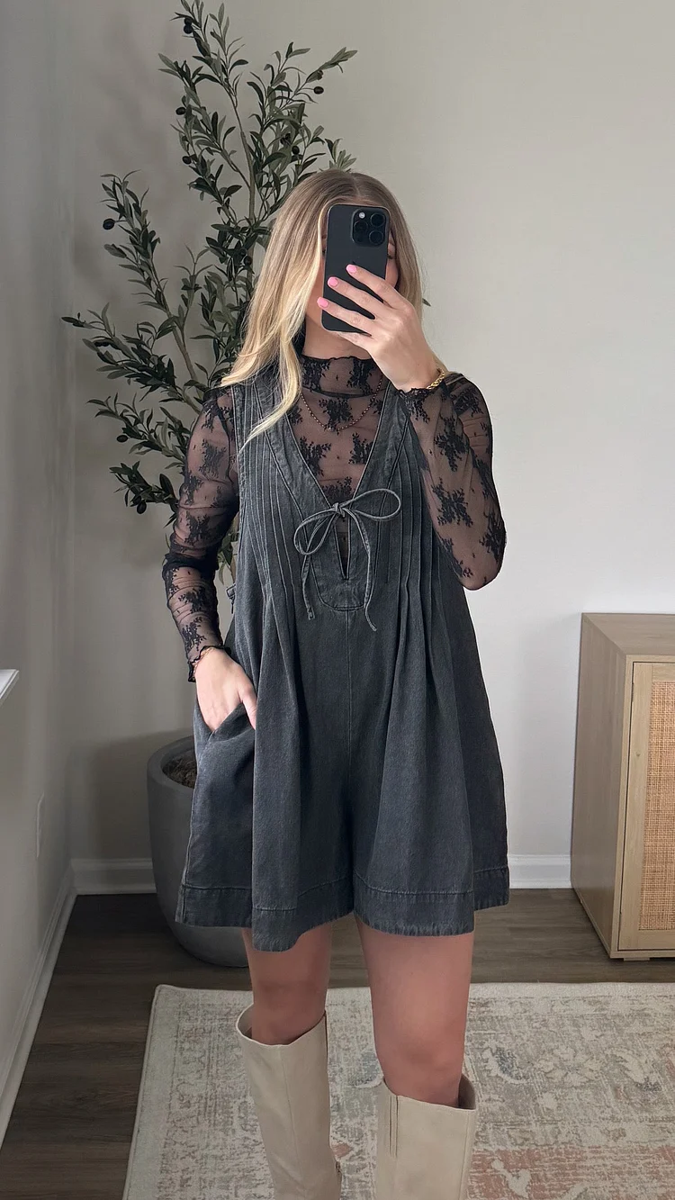 Paisley Pleated Romper