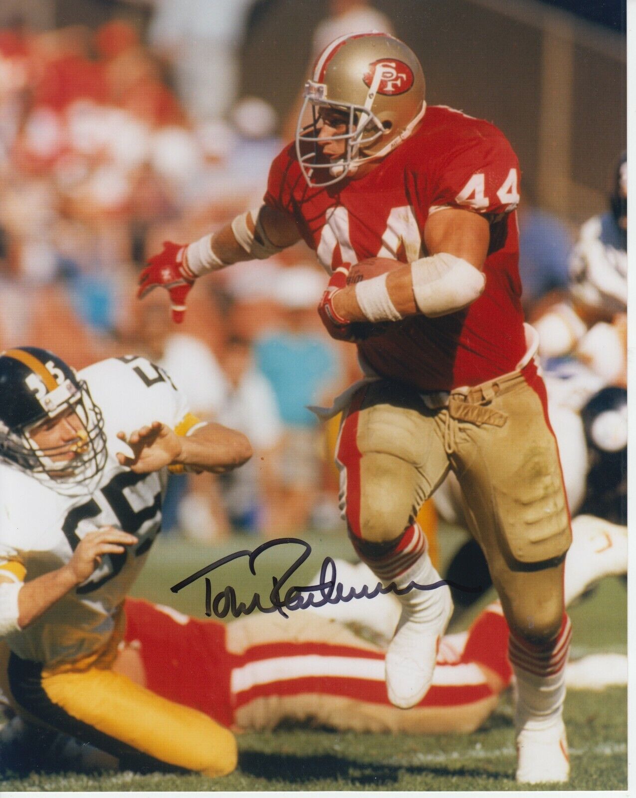 Tom Rathman 8x10 Signed Photo Poster painting w/ COA San Francisco 49ers #1