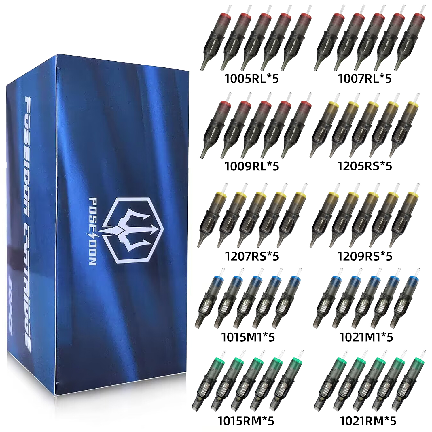Poseidon 50Pcs Tattoo Cartridge Needles(V2)  Poseidon Tattoo Official