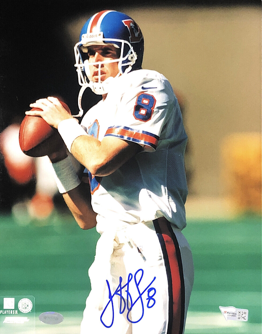 JEFF LEWIS BRONCOS HAND SIGNED AUTOGRAPHED 8X10 Photo Poster painting WITH FANATICS COA 1