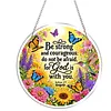 Diamond Painting Acrylic Single-Sided Drill Courage Bible Verse Sign Pendant for Home Decor