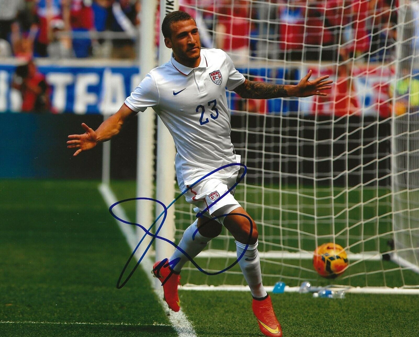 Fabian Johnson signed USA Soccer 8x10 Photo Poster painting autographed 2