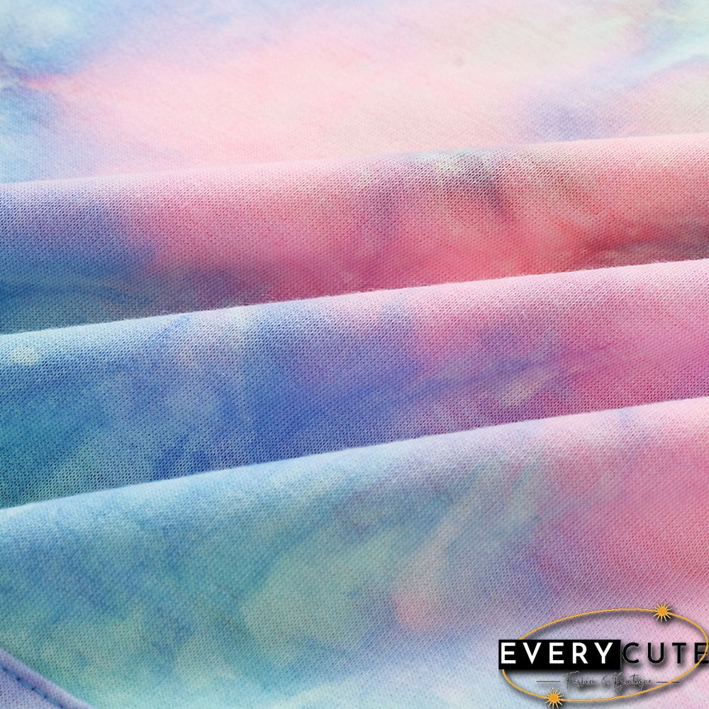 Yellow Tie Dye Kangaroo Pocket Sweatshirt