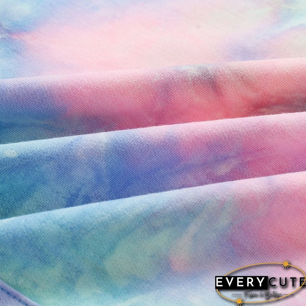 Yellow Tie Dye Kangaroo Pocket Sweatshirt