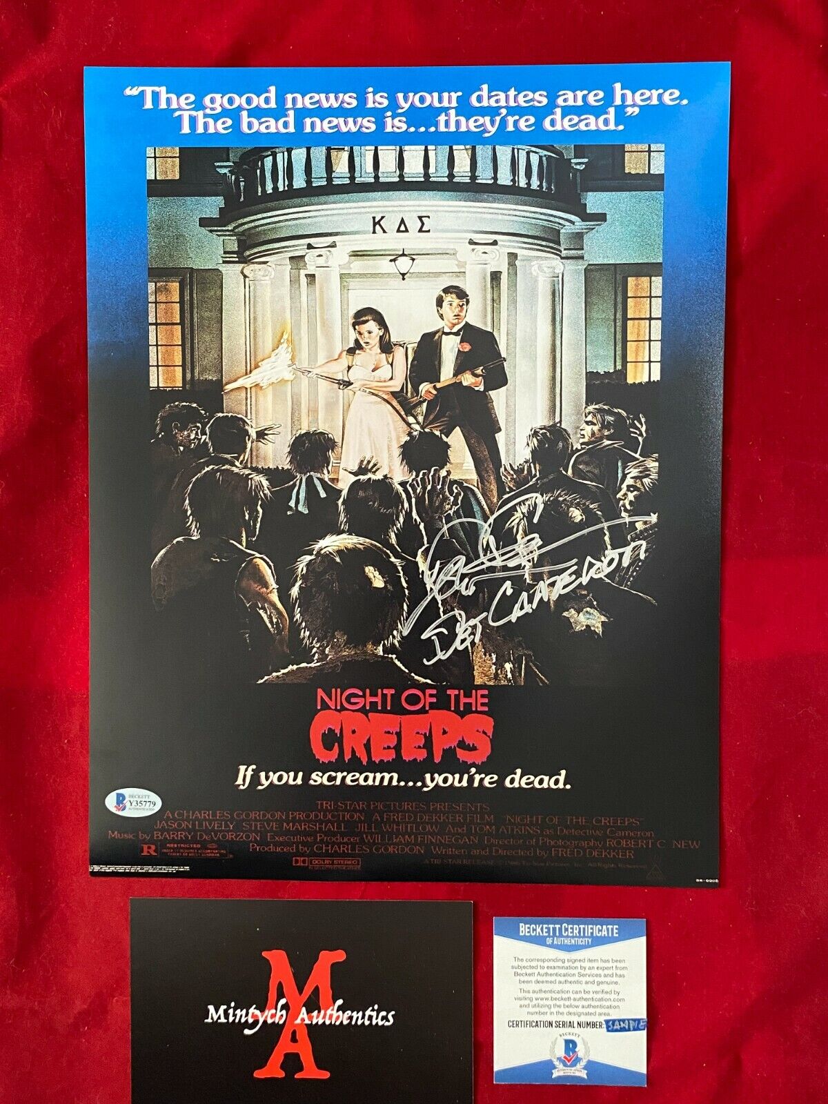 TOM ATKINS AUTOGRAPHED SIGNED 11x14 Photo Poster painting! NIGHT OF THE CREEPS, BECKETT COA!