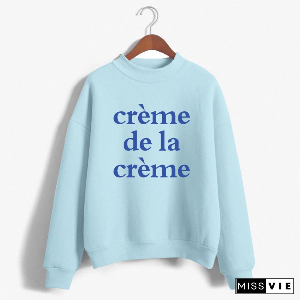 Plus Size Letter Print Long Sleeve O Neck Pullover Tops