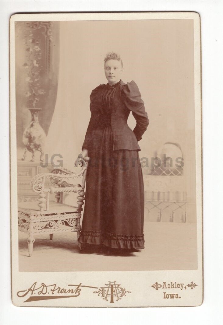 19th Century Woman - Cabinet Card Photo Poster painting - Ackley, Iowa