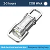 COB+LED Mini Keychain Flashlight USB Rechargeable for Camping Fishing Walking