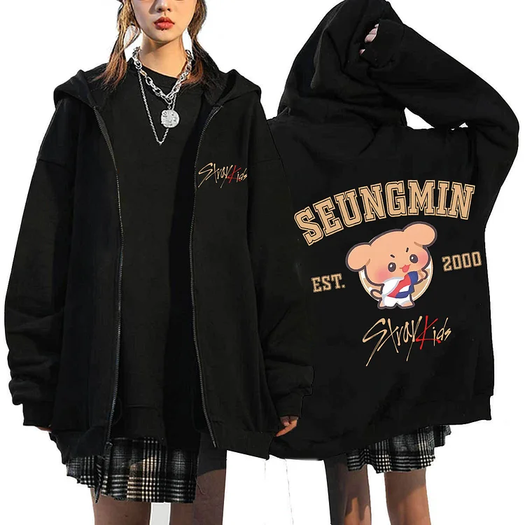 Stray Kids Skzoo Zip-Up Hoodie