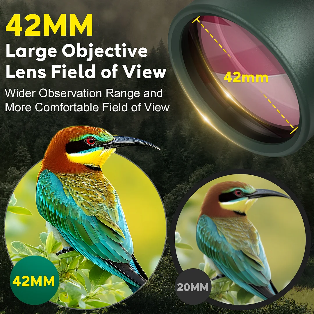 HD Binoculars for Adults, Lightweight Waterproof, High Powered with Upgraded Phone Adapter (green)