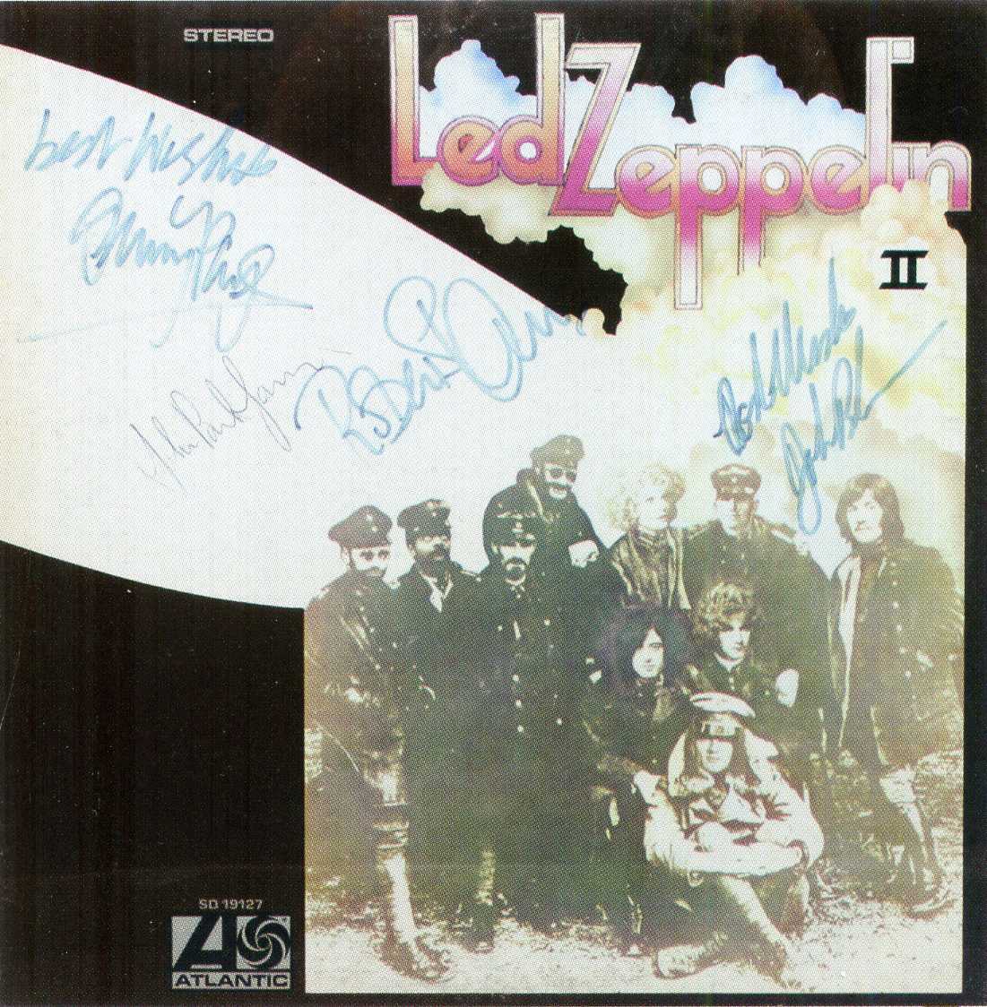 LED ZEPPELIN Signed 'LZ2' Photo Poster paintinggraph - Plant / Page / Jones / Bonham - Preprint