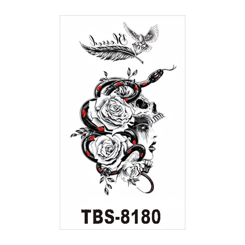 Temporary Tattoo Sticker for Women Stickers on the Chest Fashion Wolf Tiger Lion King Fake Waterproof Tattoos Woman Tatoo Body