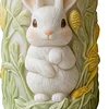 Easter Bunny Cylinder Candle Molds Cute 3D Bunny Cylinder Silicone Molds for Candles Making Aromatherapy Handmade Wax Soap