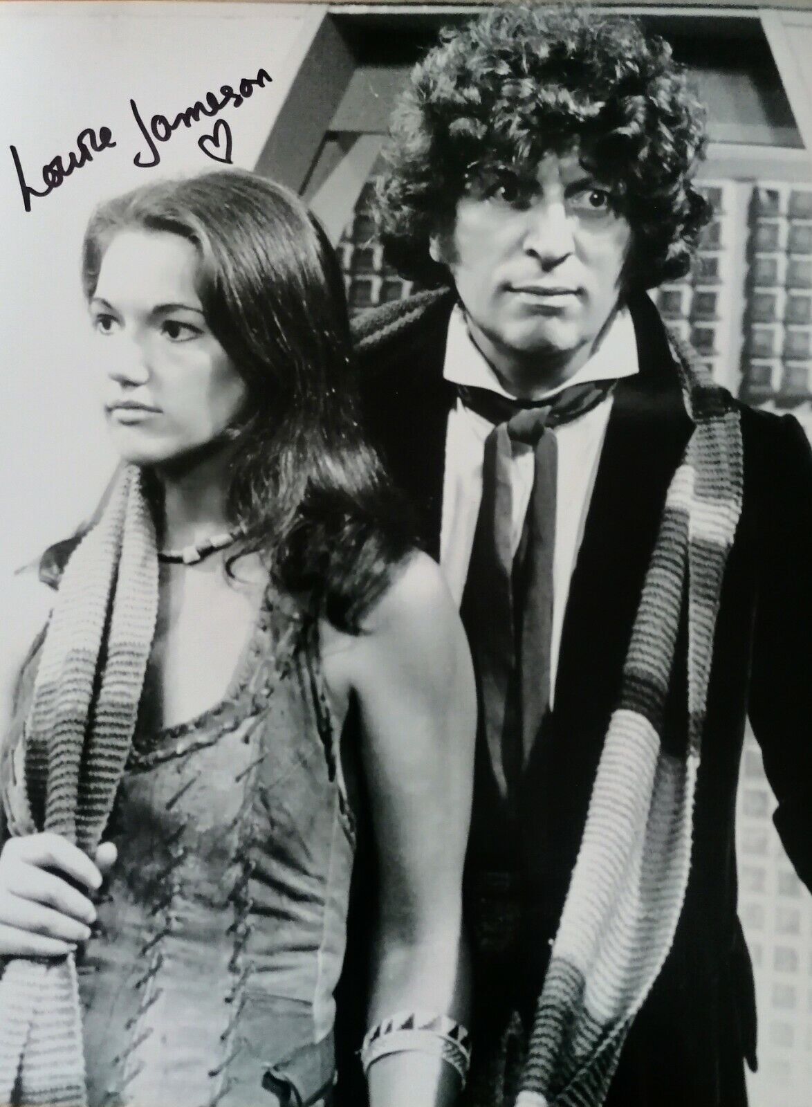 LOUISE JAMESON Signed Doctor Who Autographed BLACK x WHITE 8 x 10 Signed Photo Poster painting