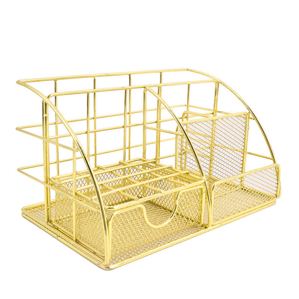 

Nordic Style Desktop Makeup Storage Box Office Home Metal Pen Holder Rack, 501 Original