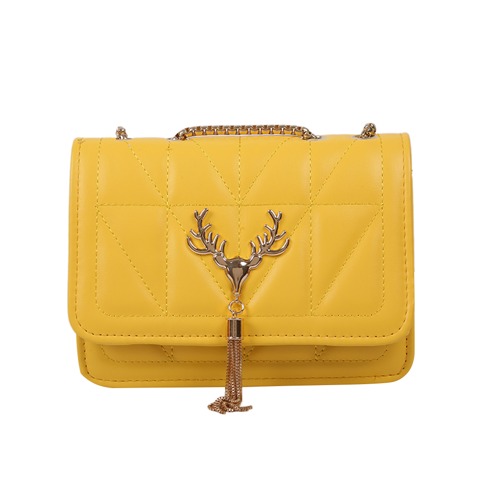 

Fashion Antler Tassel Messenger Bag Women PU Shoulder Handbags -Yellow, 501 Original