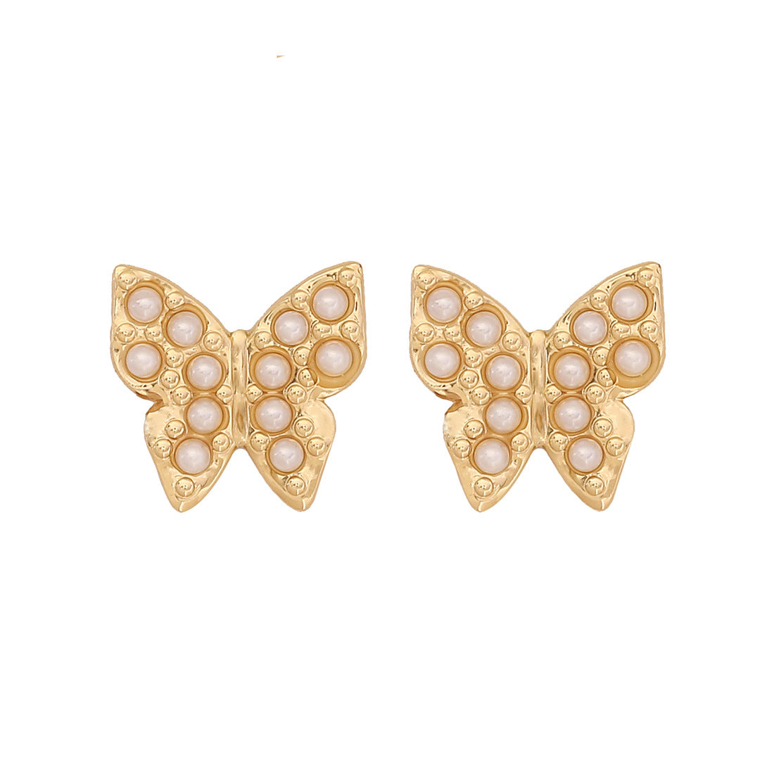 Pearl Flower Heart Earrings Butterfly Stainless Steel Earrings Earrings E593