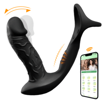 pornhint Pornhint 9 Wiggling & Vibrating App Control Anal Vibrator With Cock Ring
