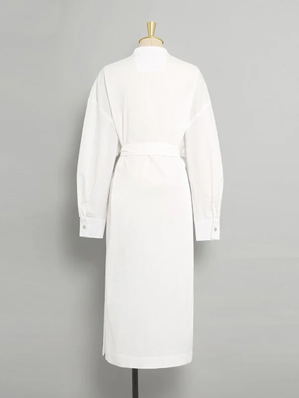 Ethereal Elegance: Long Sleeves Loose See-Through Split-Joint Split ...