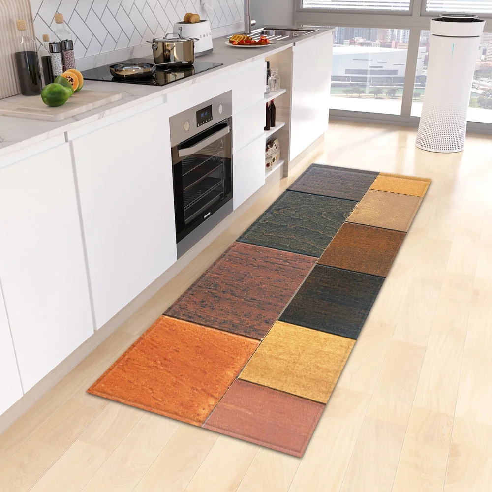 Modern Kitchen Floor Mat Home Entrance Doormat Bedroom Living Room Children Decoration Carpet Hallway Balcony Bath Anti-Slip Rug