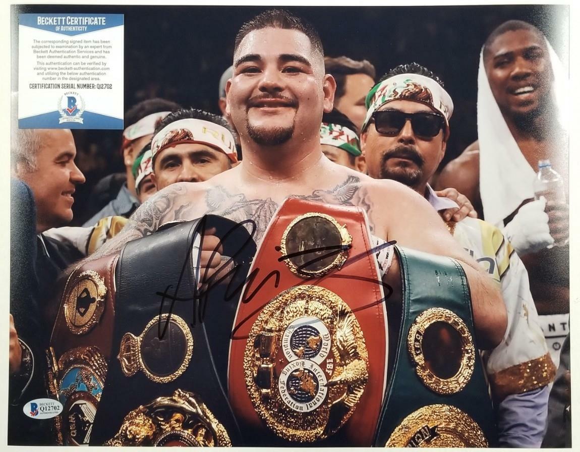 Andy Ruiz Jr autograph signed 11x14 Photo Poster painting Heavyweight Champ #26~ Beckett BAS COA