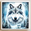 Diamond Painting-DIY Full Round Drill Wolf(40*40 CM)