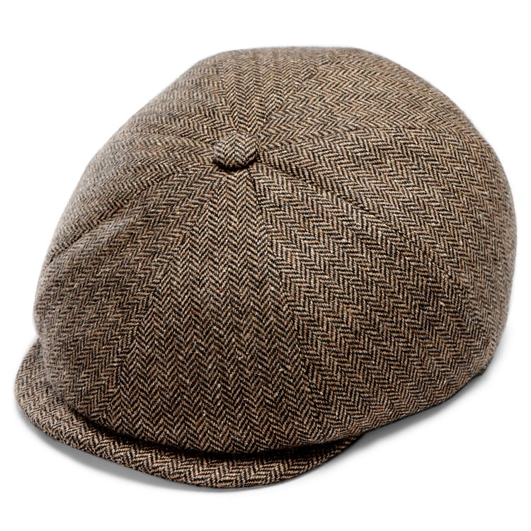 HAT MALCO HERRINGBONE MODA NEWSBOY CAP
