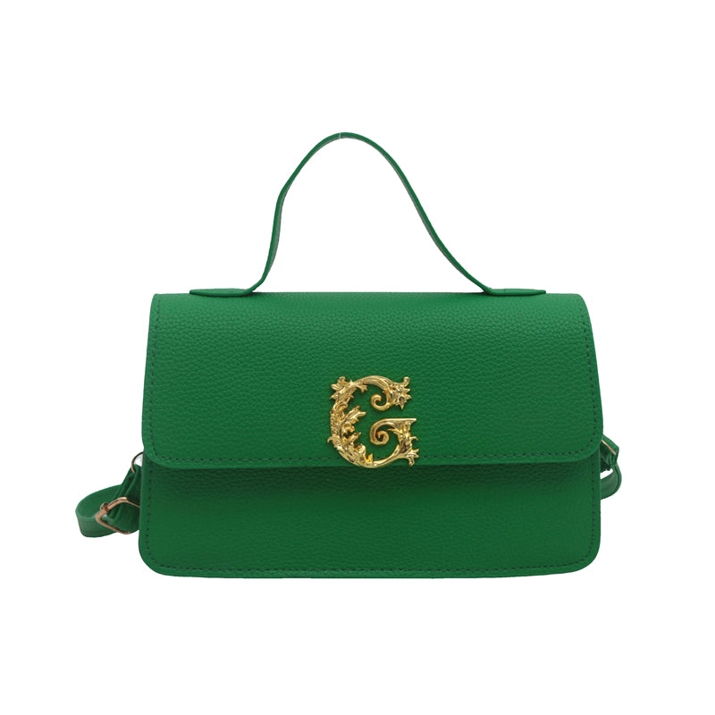 Women’s Pu Leather Solid Color Streetwear Square Magnetic Buckle Shoulder Bag Handbag Crossbody Bag