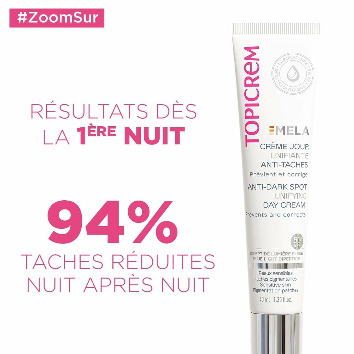 Day Cream Topicrem Mela Spf 50 Spf 50+ 40 ml