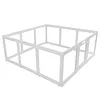 [US Local Warehouse] 12-Panel Clear Acrylic Indoor Dog Playpen 23.6 Inch-H Whelping Crate Kennel Cage Enclosure with Door Easy Assemble Pet Fence Transparent Pet Pen for Small Animals Bunny Rabbit Ferret