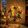 DIY Christmas Cardinal Wreath with LED Lights - Pearl Diamond Painting Pendant Kit (Single-Sided)