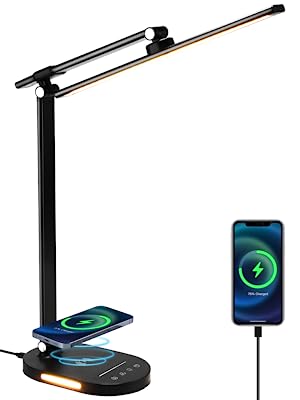 desk lamp with wireless charger