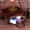 Retro Handmade Embossed Leather Handbag Messenger Bag