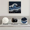 DIY Pearl Painting Waves for Home Wall Decor with Frame(30*30cm)