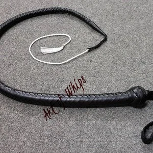pornhint Pornhint 3 Feet Long 12 Plait Genuine Kangaroo Leather Signal Shot Loaded Snake Whip Slave Flogger Bullwhip BDSM Fetish Submissive Dominantrix KINKY
