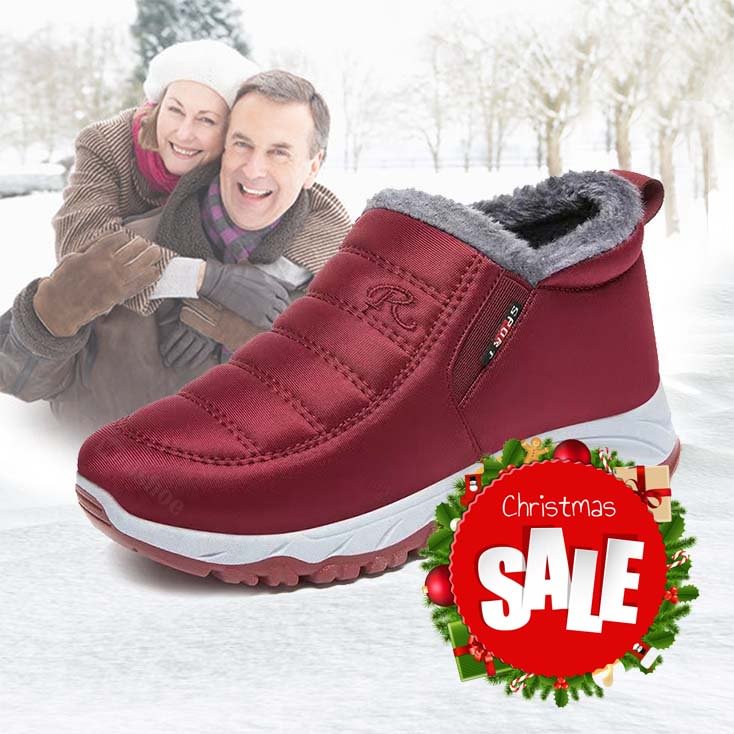 🎄Christmas Hot Sale🎁Winter Simple Style Slip On Warm Fleece Walking Shoes
