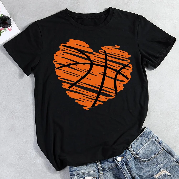 AL™ Heart Basketball T-Shirt Tee-011816-Annaletters