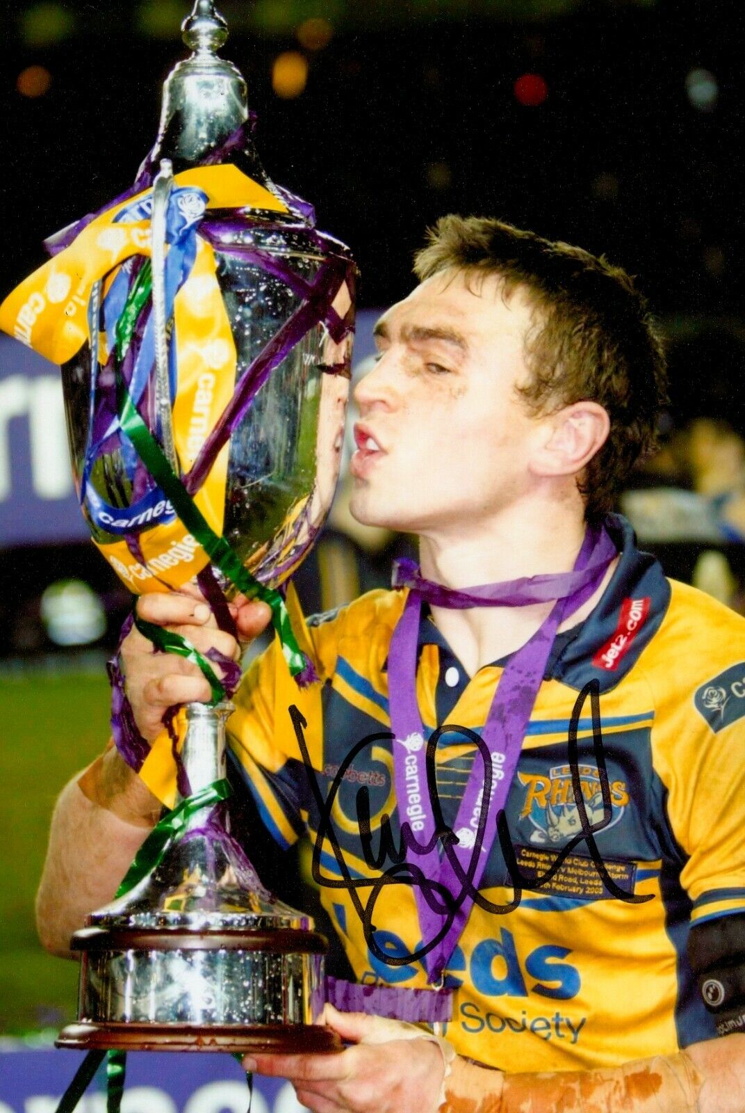 Kevin Sinfield Signed 6x4 Photo Poster painting Leeds Rhinos Rugby Autograph Memorabilia + COA