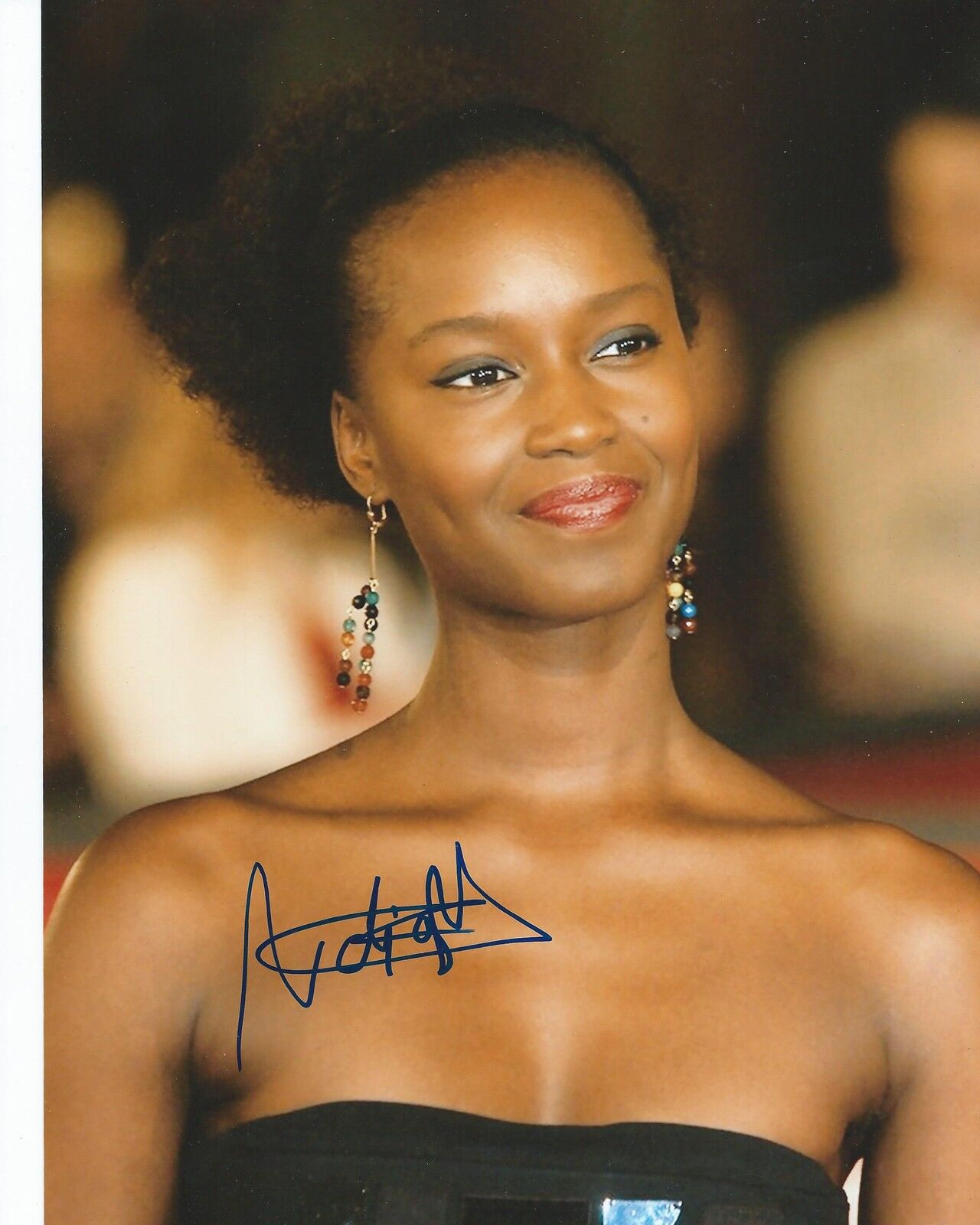 **GFA French Model Actress *FATOU N'DIAYE* Signed 8x10 Photo Poster painting F1 COA**