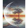 Moon Tree - 11CT Counted Cross Stitch - 40*50cm - Natural