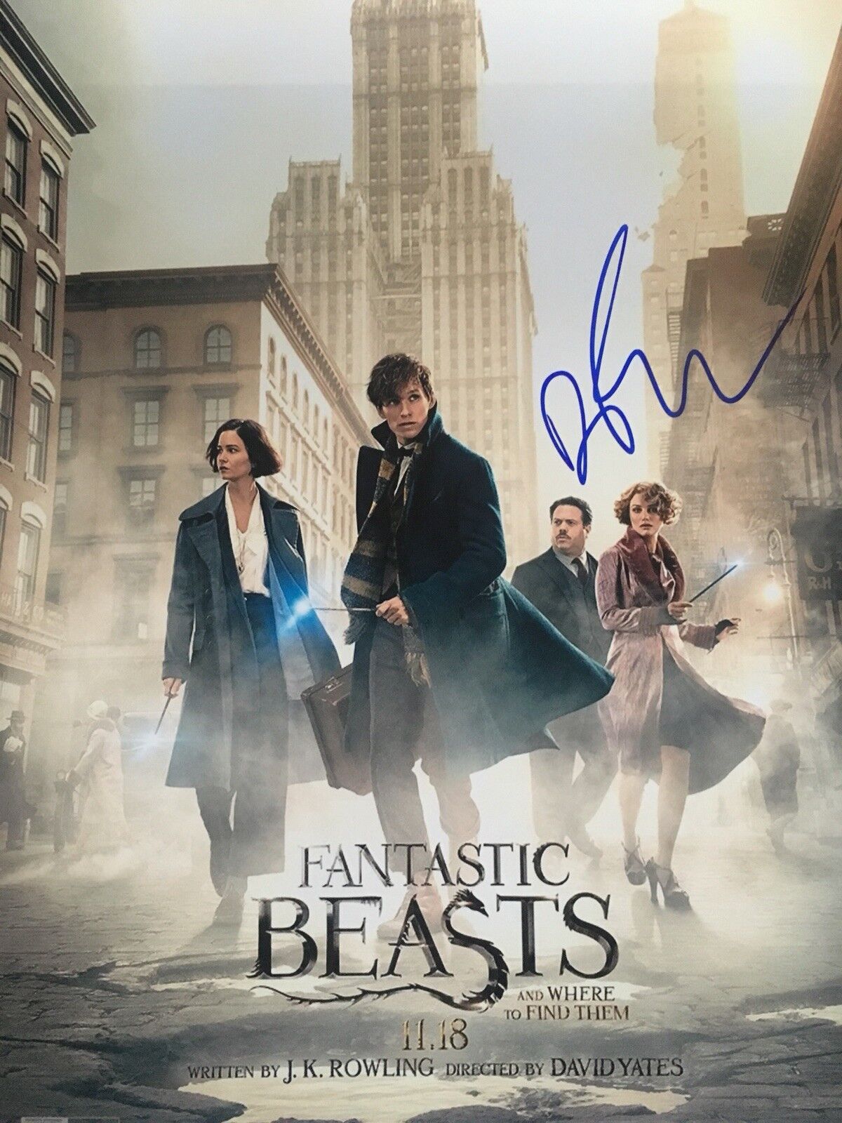 Dan Fogler Signed 11x14 Photo Poster painting Fantastic Beasts (Harry Potter) Autograph