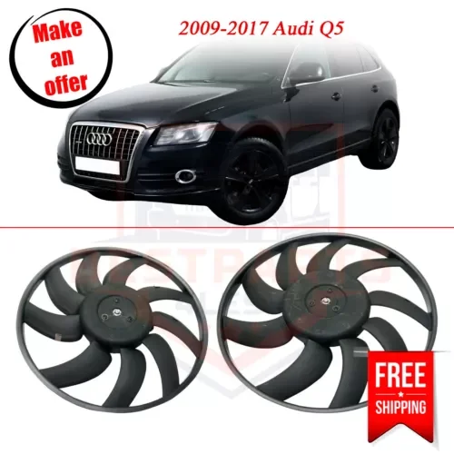 Dronehint Set of 2 Driver and Passenger Side Cooling Fan Assembly for 2009-2017 Audi Q5 (For: Audi Sport) Parts
